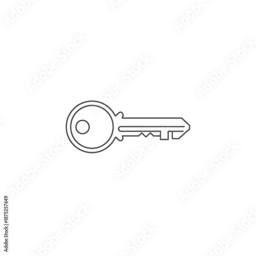 Minimalist Key Icon Illustration for Security and Access Concepts
