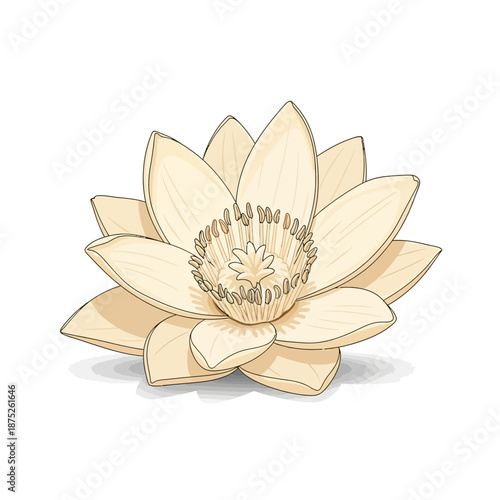 An elegant illustration of a traditional flower, symbolizing the joyous spirit of Sinhala traditional Awurudu Sri Lanka celebrations, perfect for cultural designs and festivities