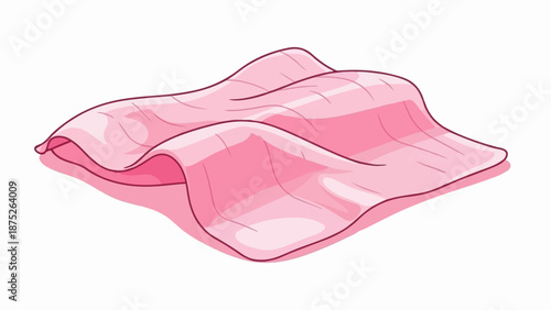 A soft pink blanket folds and drapes elegantly