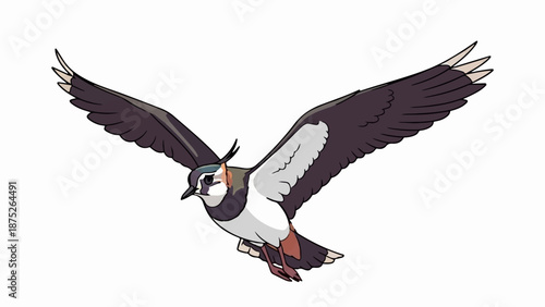 A stylized bird with outstretched wings soars in the air, its detailed feathers catching the light