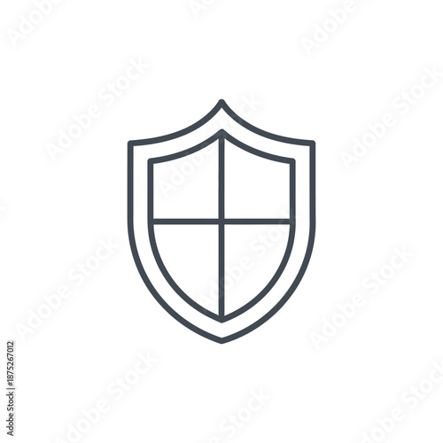 Minimalist Shield Icon Symbolizing Security and Protection for Digital Safety