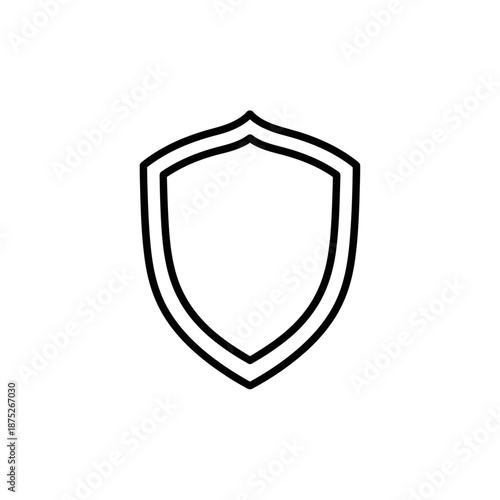Minimalist Shield Icon for Security and Protection Concept