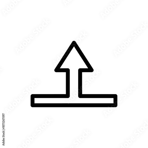 Minimalist Upload Icon with Arrow Pointing Up for Digital Files