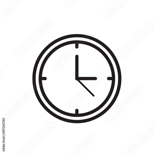 Minimalist Wall Clock Showing Time in a Modern Interior Setting