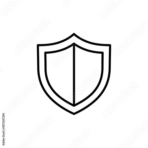 Free Download Minimalist Shield Icon Illustration for Security and Protection Concept - GFXLoad