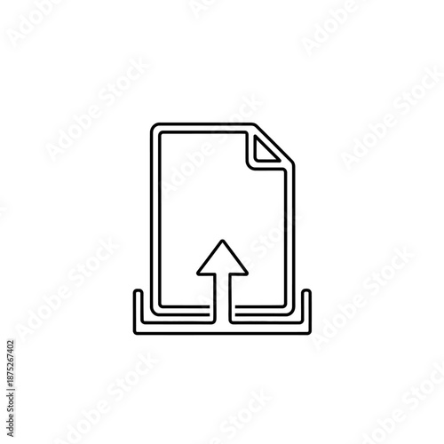 Modern Abstract Cloud Upload Icon Representing Digital File Sharing and Data Transfer