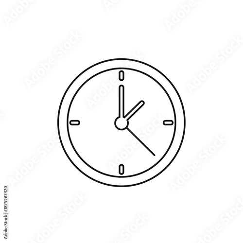 Minimalist Wall Clock Showing Time with Simple Design for Home or Office Decor