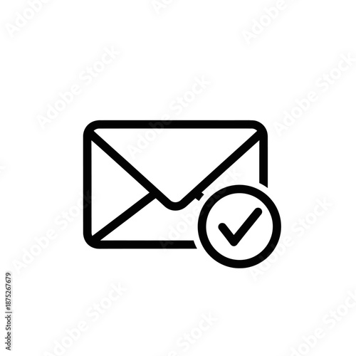 Modern Email Marketing Campaign Illustration with Checkmark Icon