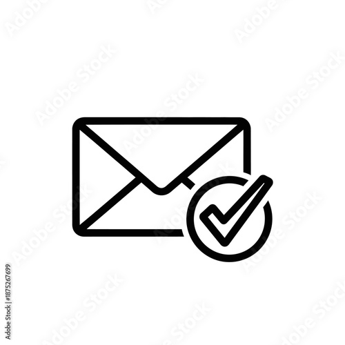 Modern Email Notification Icon for Communication and Messaging Apps