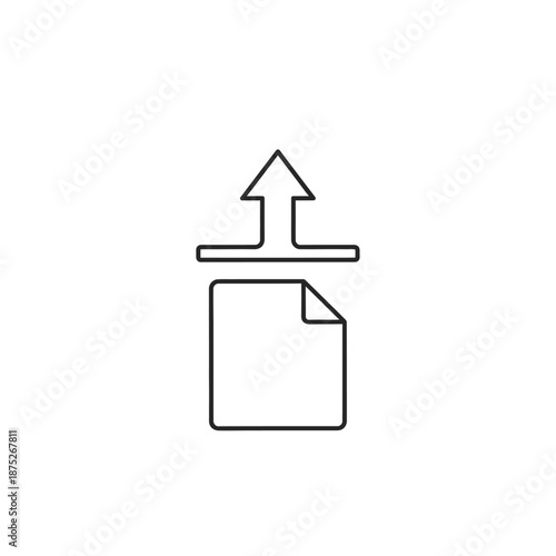 Modern Upload Icon with Flat Design for Digital File Transfer and Data Sharing