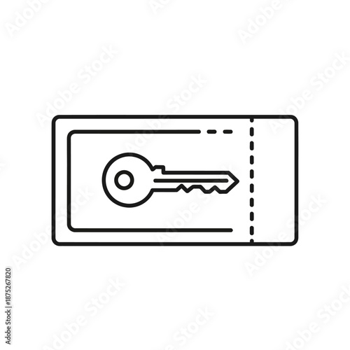 Modern Key Card for Access Control and Security Systems