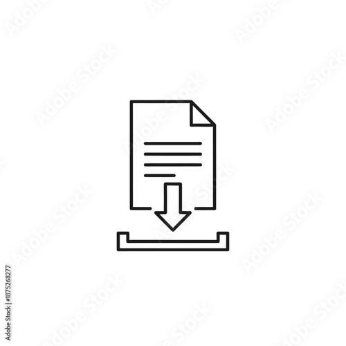 Professional Business Document Download Icon for Digital Files