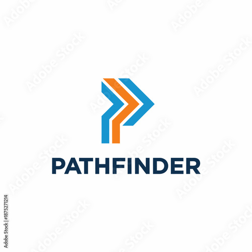 Pathfinder Abstract Arrow Letter P Corporate Logo