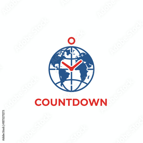Global Time Countdown Clock Logo