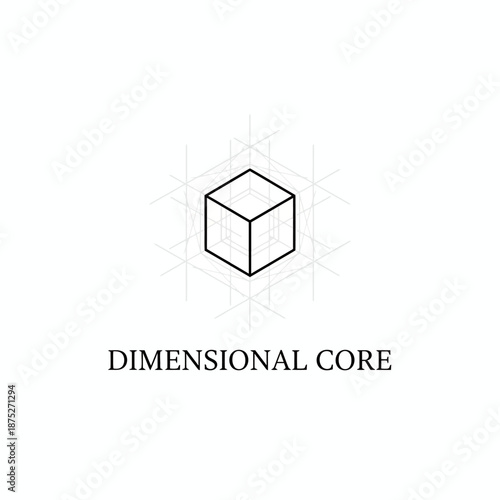 3D Geometric Cube Tech Logo