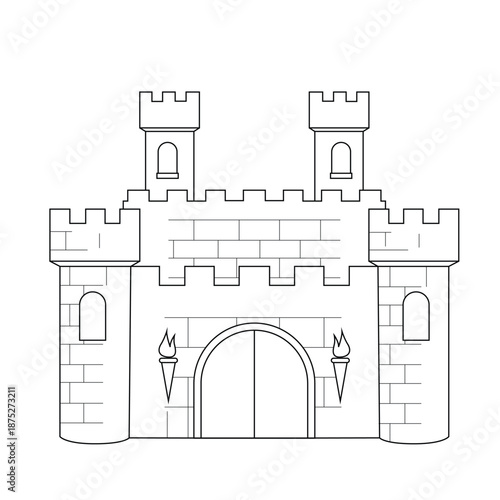 Castle Line Art