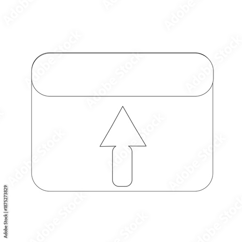 Calendar date icon with arrow, upcoming event, planning, next date, schedule navigation, simple outline vector, UI app icon