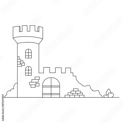 Castle Line Art