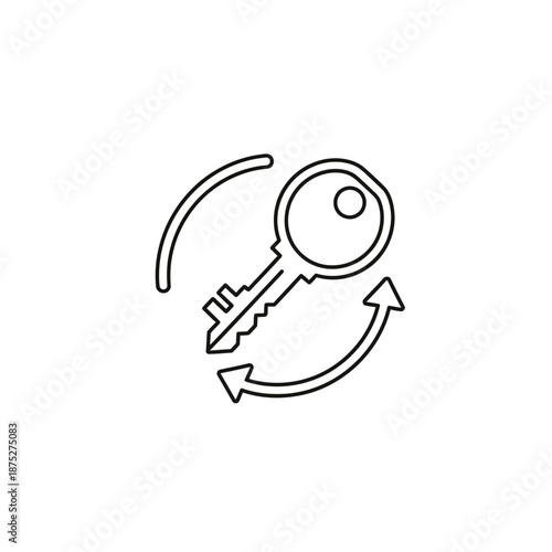 Secure Key and Lock Symbol Representing Data Encryption and Safety
