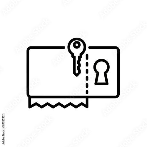 Secure Lock and Key Icon for Data Protection and Privacy Security