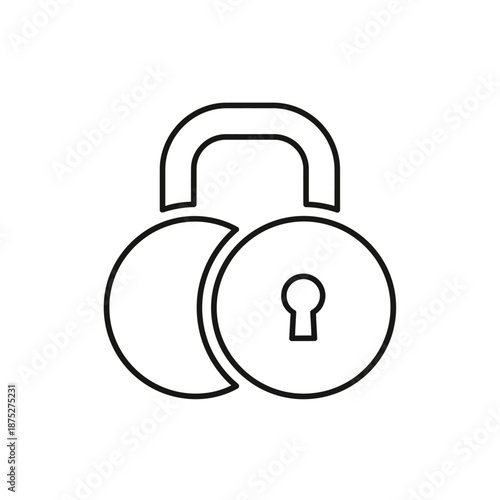 Secure Lock and Keyhole Icon Representing Privacy and Data Protection