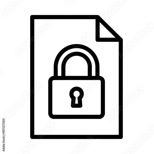 Secure Lock on Document Illustration for Privacy and Data Protection