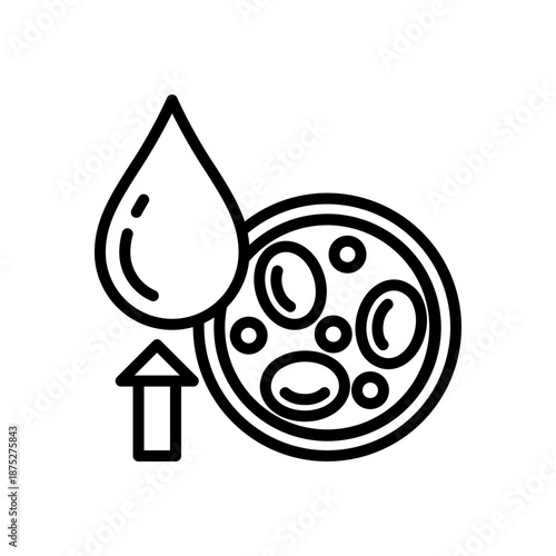 Hyperglycemia Metabolic Syndrome Medical Line Icon