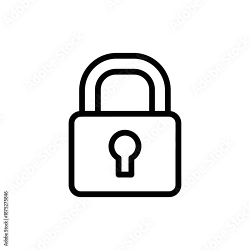 Secure Lock Icon Representing Data Security and Privacy Protection