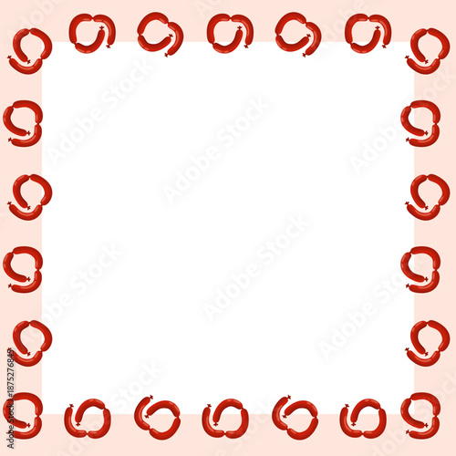 Frame square border background butcher theme