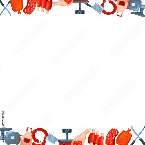 Frame top bottom border butcher theme