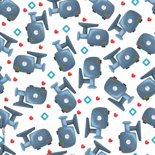 seamless pattern big random butcher theme