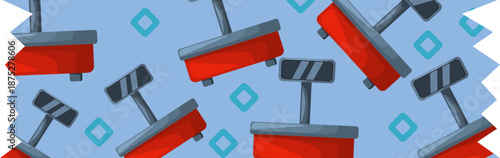 washi tape overlap pattern butcher theme