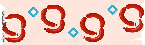 washi tape seamless butcher theme