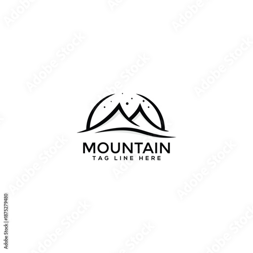 simple elegant mountain logo design, creative and clean mount logo concept, great for use logo