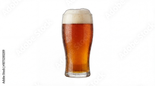 glass of beer isolated on white background