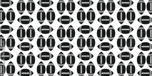 American football sports pattern background. rugby ball.