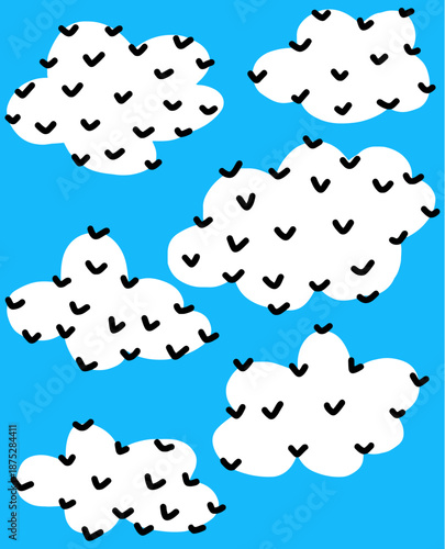 Abstract Hand-Drawn Wavy Line Frame with Colorful Strokes