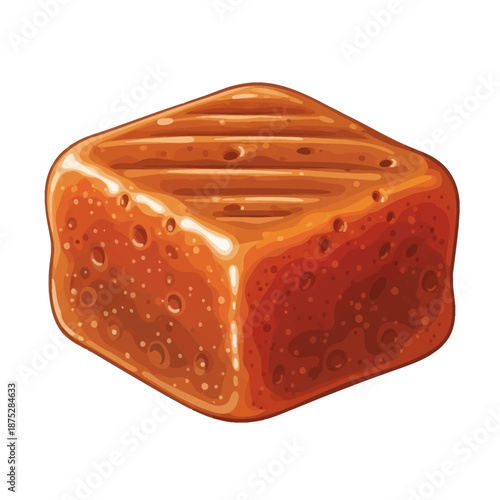 Sinhala traditional Awurudu sweet, Sri Lanka's festive delicacy, a single cube of rich caramel confection