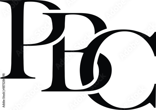 Letter PBC clothing logo design