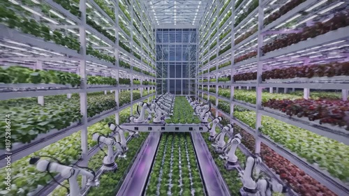 robotic arm in vertical farm