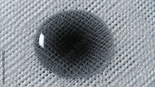 Water droplet on textured fabric