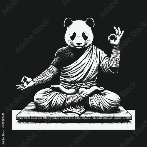 Zen Panda: A Meditative Journey to Inner Peace and Harmony.