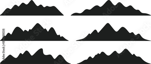 Distant Mountain Ridge Landscape Silhouette