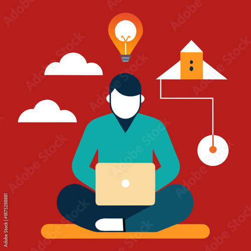 Work From Anywhere Minimalist Concept