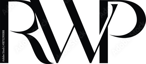 Letter RWP clothing logo design
