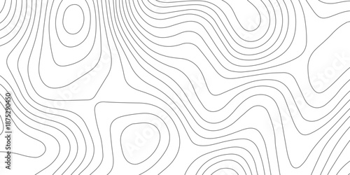 Seamless black and white abstract vector background featuring a geometric pattern of waves, circles, and spiral lines for a modern textured wallpaper design