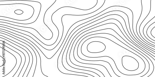 Seamless black and white abstract background vector design featuring a wave pattern with swirl line elements and vintage floral ornament shapes for a decorative wallpaper texture illustration