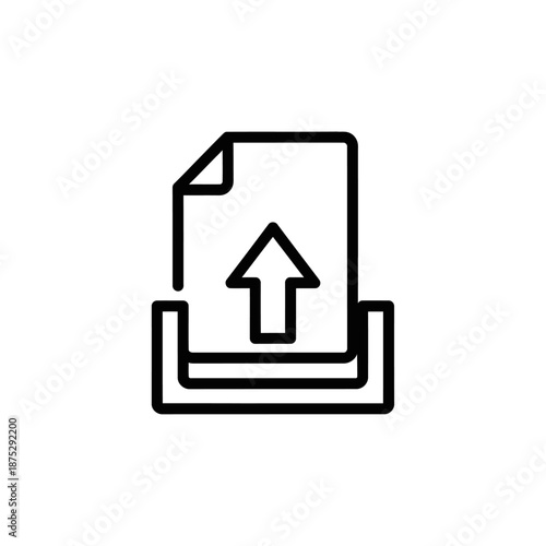 Upload and Share Document Icon for Digital File Management