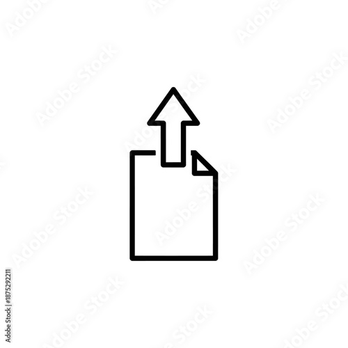 Upload and Share Digital Files with Arrow Icon in Minimal Design