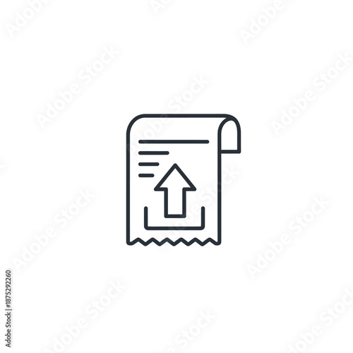 Upload Document or Receipt Icon for Digital Filing and Data Submission
